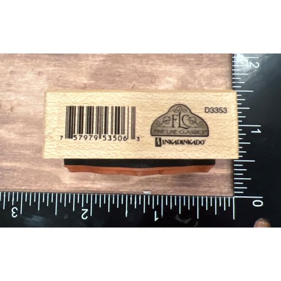 W. M. Rubber stamp D3353 Heart Wings Crown Fine Line Classics inkadinkadoo - Picture 3 of 5